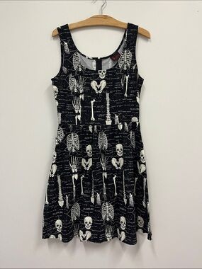 Folter Black Skeleton/Anatomy dress size M